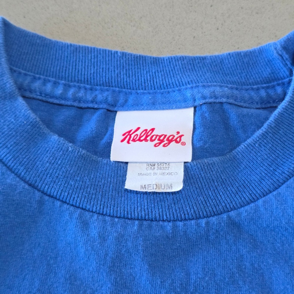 Kelloggs Rice Krispies Snap Crackle Pop Make Some Noise Blue Graphic Tee Mens M - Picture 3 of 8